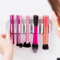 Wall Mount Silicone Makeup Brush Holder